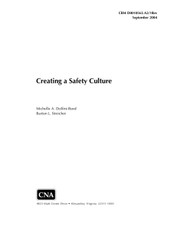 Creating a Safety Culture