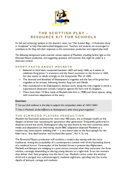Macbeth School Resource Kit