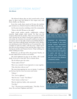 excerpt from night - Echoes and Reflections