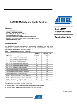 AVR200: Multiply and Divide Routines