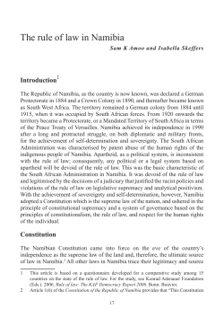 The rule of law in Namibia - Konrad-Adenauer