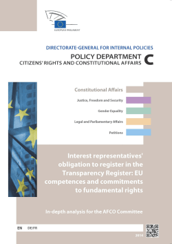 Interest representatives` obligation - European Parliament