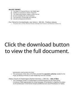 MAJOR THEMES Four Tetrarchs (Constantinople, now Venice c