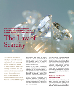 The Law of Scarcity - Investissements Renaissance