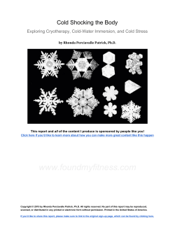 Cold Shocking the Body