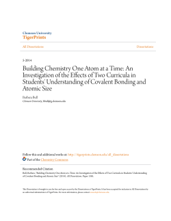 Building Chemistry One Atom at a Time: An