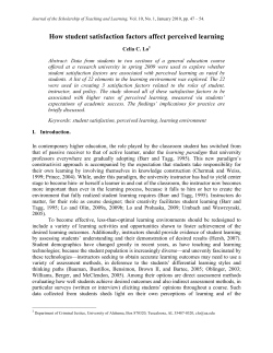 How student satisfaction factors affect perceived learning