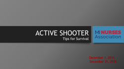 ACTIVE SHOOTER Would you know what to do?