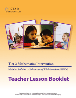 Teacher Lesson Booklet