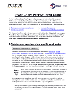 Purdue Peace Corps Prep Student Guide