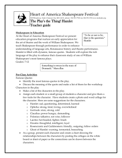 Hamlet Teachers` Guide - Heart of America Shakespeare Festival