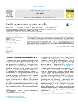 Gene therapy in monogenic congenital myopathies
