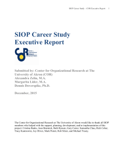 the SIOP Career Study Executive Report for details.