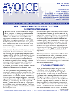 The Voice - June 2014 - Master Plumbers Council