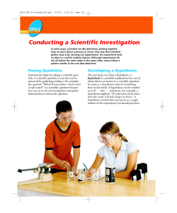 Conducting a Scientific Investigation