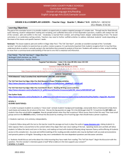 MIAMI-DADE COUNTY PUBLIC SCHOOLS Curriculum