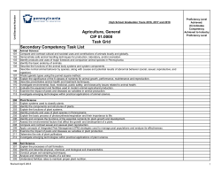 2016-2018 Task List for General Agriculture 01.0000