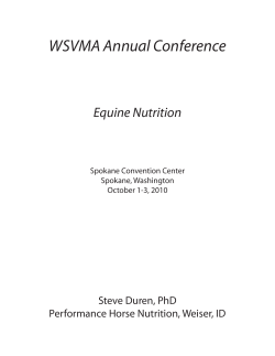 Steve Duren, PhD - Washington State Veterinary Medical Association
