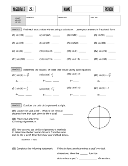 Find each exact value without using a calculator. Leave your