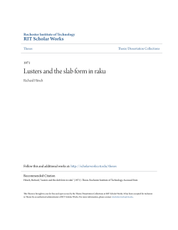 Lusters and the slab form in raku - RIT Scholar Works