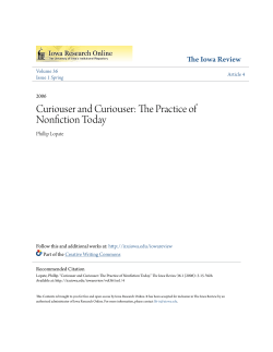 Curiouser and Curiouser: The Practice of Nonfiction Today