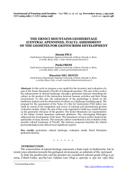 the ernici mountains geoheritage