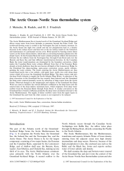 The Arctic Ocean&ndash;Nordic Seas Thermohaline
