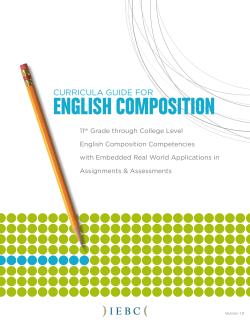 english composition - Institute for Evidence