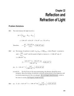 Reflection and Refraction of Light