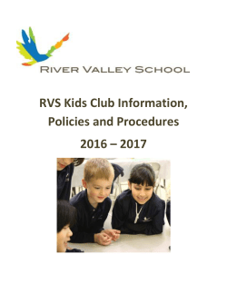 Kids Club Information Booklet