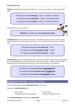 Adverbial phrases