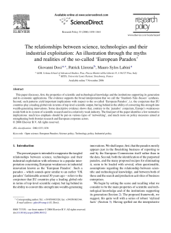 The relationships between science, technologies and their industrial