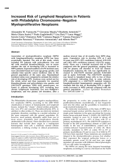 Increased Risk of Lymphoid Neoplasms in Patients with