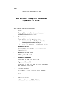 Fish Resources Management Amendment Regulations (No. 6) 2010