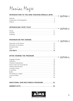 Maniac Magee - Discovery Education