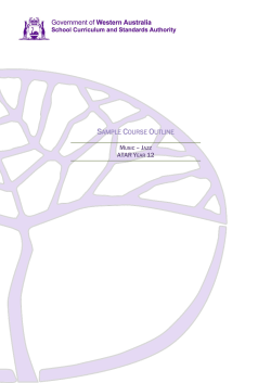 ATAR Year 12 Jazz sample course outline - SCSA