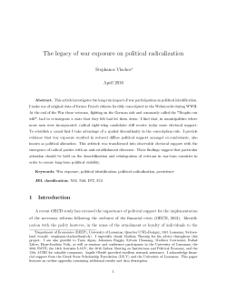 The legacy of war exposure on political radicalization