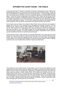 Appomattox Courthouse: The Finale