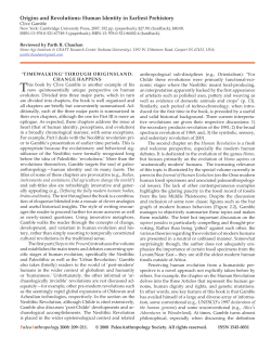Origins and Revolutions: Human Identity in Earliest Prehistory