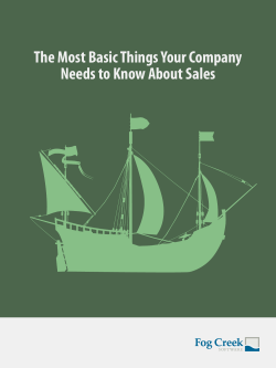The Most Basic Things Your Company Needs to Know About Sales
