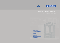 Regional economic integration in a global - ECB