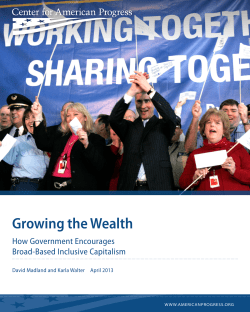 Growing the Wealth - Center for American Progress