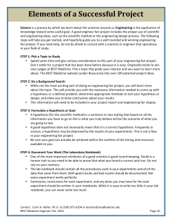 Steps for Completing a Project