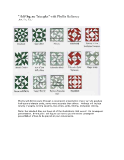 "Half-Square Triangles" with Phyllis Gallaway