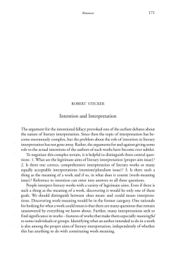 Intention and Interpretation