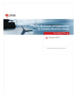 The Business of Cybercrime A Complex Business Model