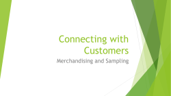 Connecting with customers - Merchandizing and sampling