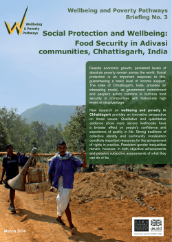 Food Security in Adivasi communities, Chhattisgarh, India