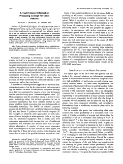 A Fault-Tolerant Information Processing Concept for Space Vehicles