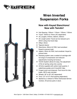 2016 Wren Inverted Suspension Forks.pages